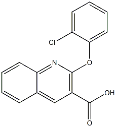 2-(2-chlorophenoxy)quinoline-3-carboxylic acid Struktur