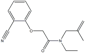2-(2-cyanophenoxy)-N-ethyl-N-(2-methylprop-2-enyl)acetamide,,结构式