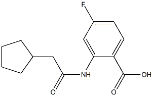 2-(2-cyclopentylacetamido)-4-fluorobenzoic acid Structure