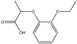 2-(2-エトキシフェノキシ)プロパン酸 化学構造式