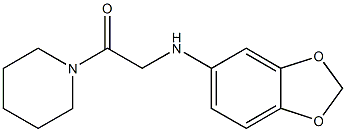 2-(2H-1,3-benzodioxol-5-ylamino)-1-(piperidin-1-yl)ethan-1-one 结构式