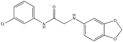 2-(2H-1,3-benzodioxol-5-ylamino)-N-(3-chlorophenyl)acetamide Structure