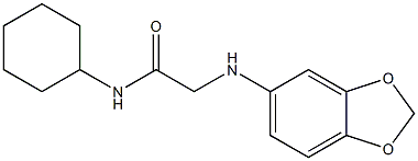 2-(2H-1,3-benzodioxol-5-ylamino)-N-cyclohexylacetamide Structure