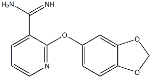 2-(2H-1,3-benzodioxol-5-yloxy)pyridine-3-carboximidamide 结构式