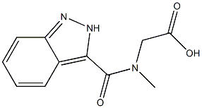 2-(2H-indazol-3-yl-N-methylformamido)acetic acid Struktur