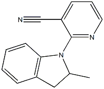 2-(2-methyl-2,3-dihydro-1H-indol-1-yl)pyridine-3-carbonitrile|