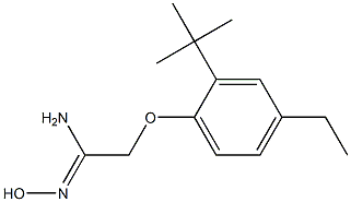 2-(2-tert-butyl-4-ethylphenoxy)-N'-hydroxyethanimidamide Struktur