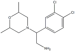 2-(3,4-dichlorophenyl)-2-(2,6-dimethylmorpholin-4-yl)ethan-1-amine Struktur