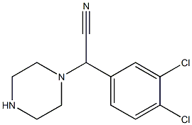 2-(3,4-dichlorophenyl)-2-(piperazin-1-yl)acetonitrile Structure