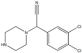 2-(3,4-dichlorophenyl)-2-(piperazin-1-yl)acetonitrile Struktur