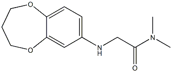 2-(3,4-dihydro-2H-1,5-benzodioxepin-7-ylamino)-N,N-dimethylacetamide Struktur