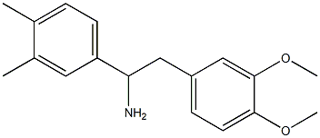 2-(3,4-dimethoxyphenyl)-1-(3,4-dimethylphenyl)ethan-1-amine 化学構造式