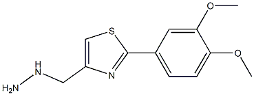 2-(3,4-dimethoxyphenyl)-4-(hydrazinomethyl)-1,3-thiazole Structure