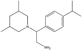 2-(3,5-dimethylpiperidin-1-yl)-2-[4-(propan-2-yl)phenyl]ethan-1-amine,,结构式