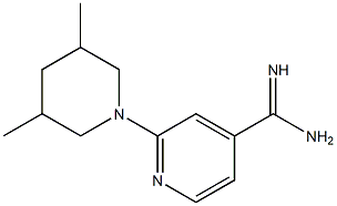 2-(3,5-dimethylpiperidin-1-yl)pyridine-4-carboximidamide,,结构式