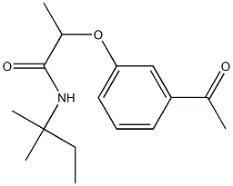 2-(3-acetylphenoxy)-N-(2-methylbutan-2-yl)propanamide Structure