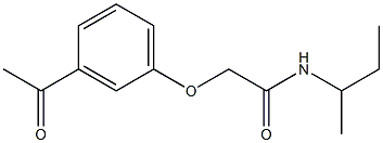 2-(3-acetylphenoxy)-N-(sec-butyl)acetamide 化学構造式