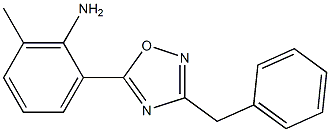 2-(3-benzyl-1,2,4-oxadiazol-5-yl)-6-methylaniline,,结构式