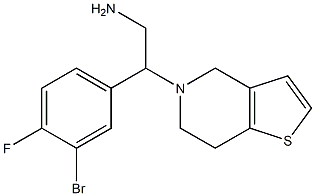 2-(3-bromo-4-fluorophenyl)-2-{4H,5H,6H,7H-thieno[3,2-c]pyridin-5-yl}ethan-1-amine Structure