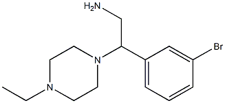 2-(3-bromophenyl)-2-(4-ethylpiperazin-1-yl)ethanamine Struktur