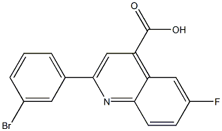 2-(3-bromophenyl)-6-fluoroquinoline-4-carboxylic acid Structure