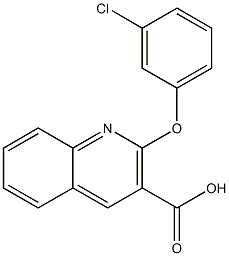 2-(3-chlorophenoxy)quinoline-3-carboxylic acid,,结构式