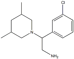 2-(3-chlorophenyl)-2-(3,5-dimethylpiperidin-1-yl)ethan-1-amine Structure