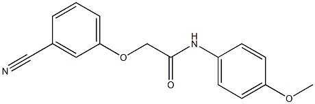 2-(3-cyanophenoxy)-N-(4-methoxyphenyl)acetamide,,结构式