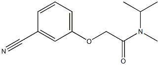 2-(3-cyanophenoxy)-N-methyl-N-(propan-2-yl)acetamide,,结构式