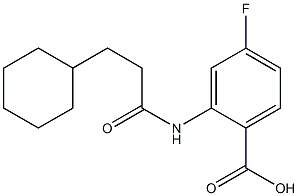2-(3-cyclohexylpropanamido)-4-fluorobenzoic acid,,结构式