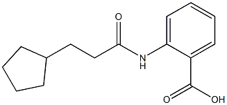 2-(3-cyclopentylpropanamido)benzoic acid Struktur