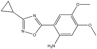 2-(3-cyclopropyl-1,2,4-oxadiazol-5-yl)-4,5-dimethoxyaniline Struktur