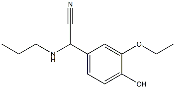 2-(3-ethoxy-4-hydroxyphenyl)-2-(propylamino)acetonitrile Structure