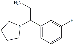 2-(3-fluorophenyl)-2-pyrrolidin-1-ylethanamine,,结构式