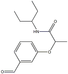 2-(3-formylphenoxy)-N-(pentan-3-yl)propanamide Structure