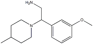 2-(3-methoxyphenyl)-2-(4-methylpiperidin-1-yl)ethanamine 结构式
