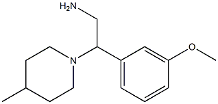 2-(3-methoxyphenyl)-2-(4-methylpiperidin-1-yl)ethanamine Structure