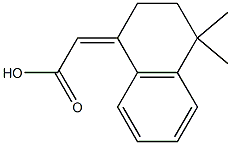 2-(4,4-dimethyl-1,2,3,4-tetrahydronaphthalen-1-ylidene)acetic acid Struktur