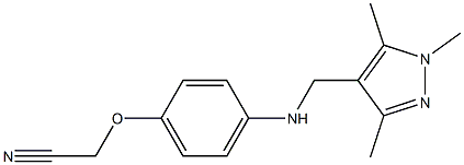 2-(4-{[(1,3,5-trimethyl-1H-pyrazol-4-yl)methyl]amino}phenoxy)acetonitrile Structure