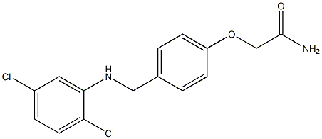 2-(4-{[(2,5-dichlorophenyl)amino]methyl}phenoxy)acetamide,,结构式