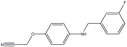 2-(4-{[(3-fluorophenyl)methyl]amino}phenoxy)acetonitrile Struktur