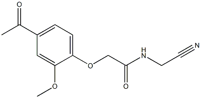 2-(4-acetyl-2-methoxyphenoxy)-N-(cyanomethyl)acetamide Structure