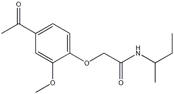 2-(4-acetyl-2-methoxyphenoxy)-N-(sec-butyl)acetamide Structure