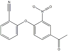 2-(4-acetyl-2-nitrophenoxy)benzonitrile,,结构式