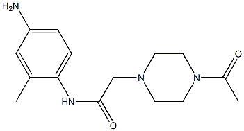 2-(4-acetylpiperazin-1-yl)-N-(4-amino-2-methylphenyl)acetamide Struktur