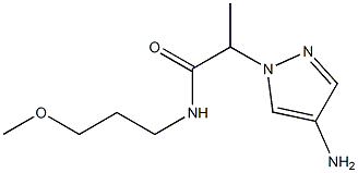 2-(4-amino-1H-pyrazol-1-yl)-N-(3-methoxypropyl)propanamide 化学構造式