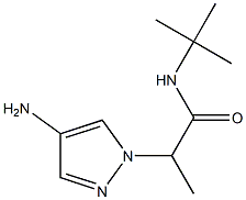 2-(4-amino-1H-pyrazol-1-yl)-N-tert-butylpropanamide Struktur