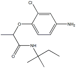 2-(4-amino-2-chlorophenoxy)-N-(2-methylbutan-2-yl)propanamide Structure