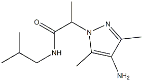 2-(4-amino-3,5-dimethyl-1H-pyrazol-1-yl)-N-(2-methylpropyl)propanamide 结构式