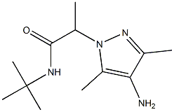 2-(4-amino-3,5-dimethyl-1H-pyrazol-1-yl)-N-tert-butylpropanamide Structure